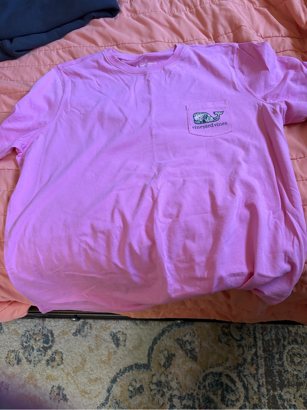 Vineyard Vines Pink Short Sleeve Pocket Tee